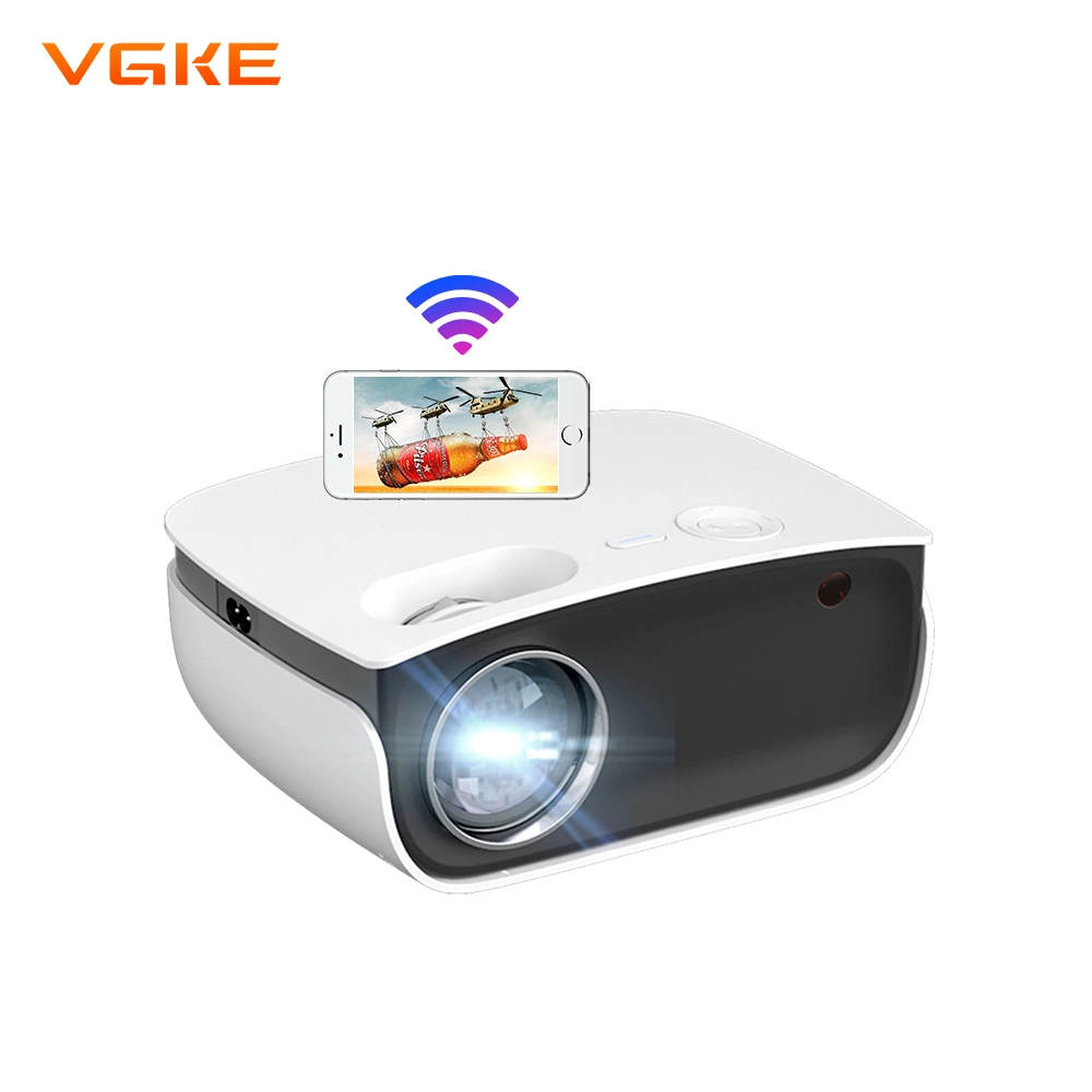 Vgke T50 Smart Android 1080P Full HD LED WiFi Projector2000 Os lúmenes suportam ligação sem fios WiFi a smartphones sistema de cinema em casa portátil Projetor