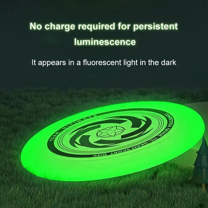 Customized Logo Ultimate Frisbee Luminous Light Up Series Glow in Das Dark Frisbee Tournament Team Outdoor Sports Frisbee