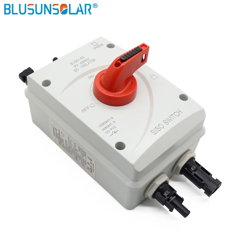 4 Pole 1200V DC 32AMP Solar Electrical Siso DC Circuit Isolation Switch with 2 Pairs Mc4 Connectors