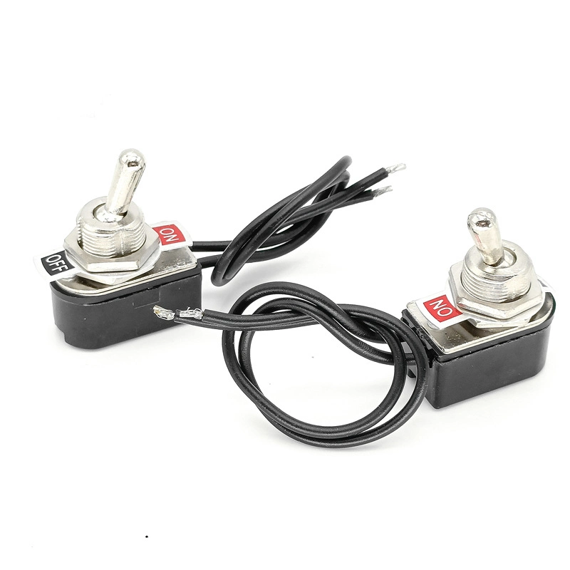 Mount Hole 12mm 2 Position on-off Heavy Duty Toggle Switch with Wire