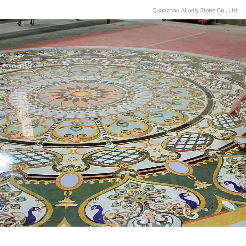 Natural Stone Medallion Marble Floor Decor for Hotel Lobby