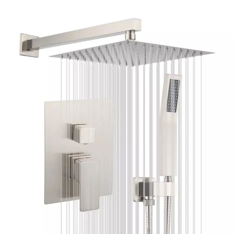 Concealed Wall Mounted 2 Functions Hand Shower Bathroom Showers Set