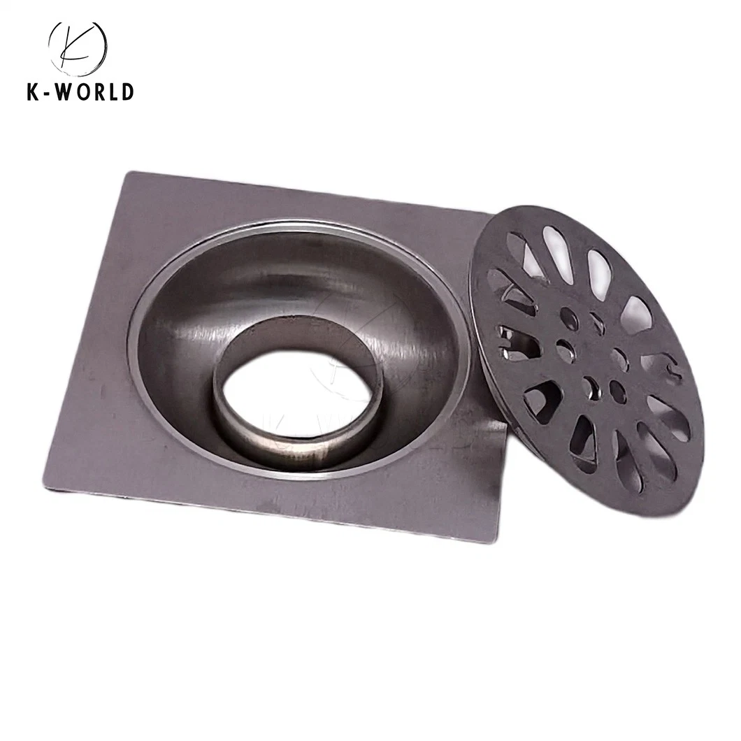 K-World Invisible Shower Drain Wholesale/Supplierr High-Quality Spring-Type Floor Drain China Anti-Rebate Brass Floor Bath Drain