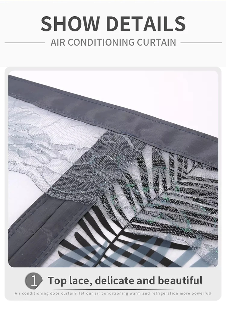 Air Conditioner Insulated Door Curtain EVA Magnetic Door Screen Thermal