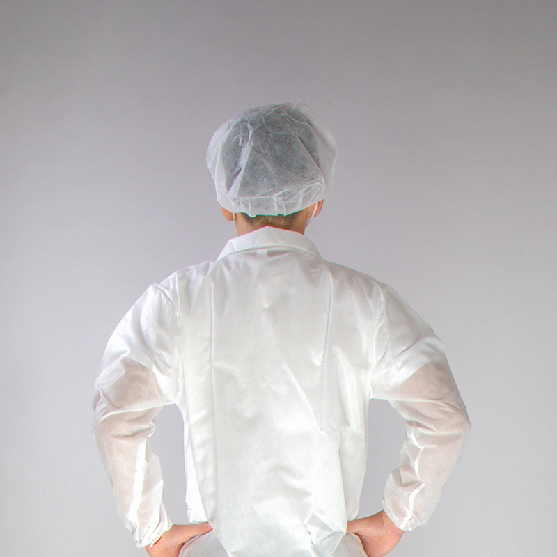 High quality/High cost performance Cheap PP Nonwoven Industrial Workwear Long Coat Dust Proof Safety Protective Disposable Lab Coat