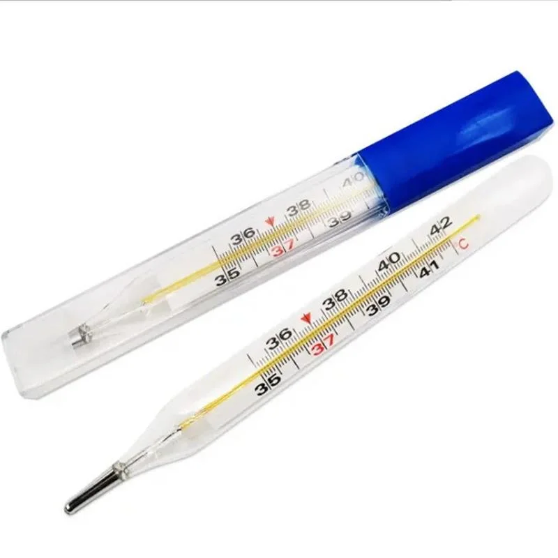 China Manufacturer Medical Glass Thermometer Oral Armpit Thermometer Oval Thermometer