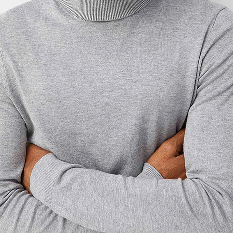 Herren Langarm-Pullover mit Rollkragen und weichem Griff