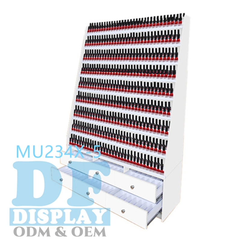 Nagellack Vitrinen Bodenständer Nagellack Display Rack Regal für den Einzelhandel Shop Kosmetische Display Theke Nagellack Regal