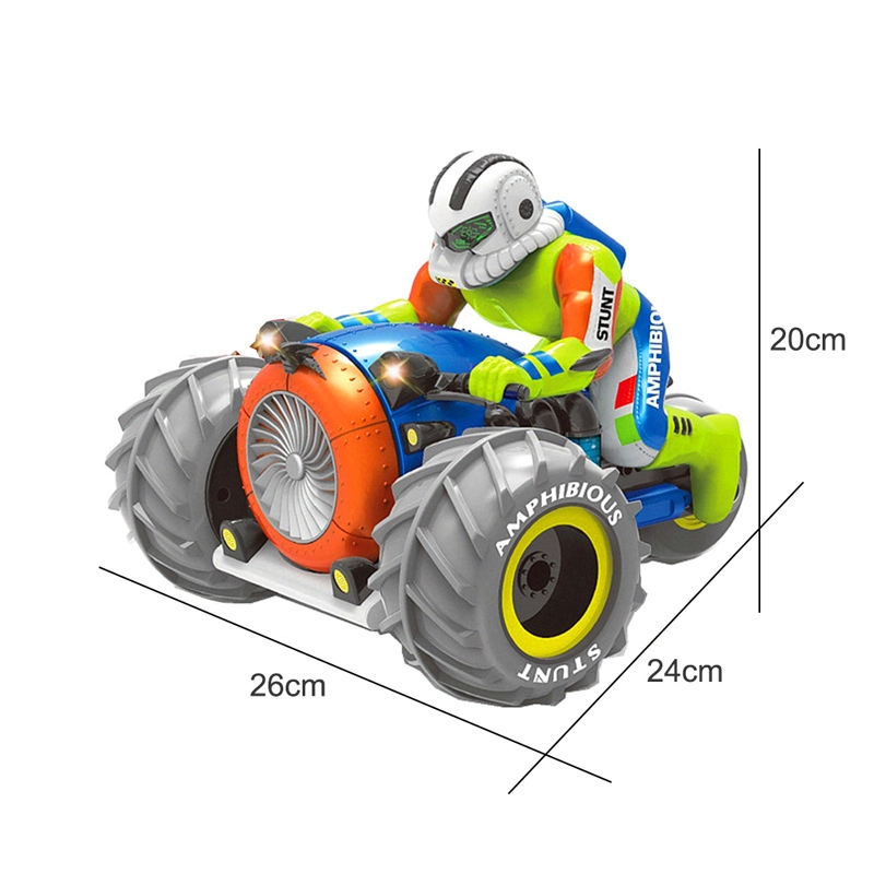 OEM/ODM Scooter des eaux Moto télécommandée Rotation à 360 degrés 2.4G Voiture de cascade de course télécommandée étanche amphibie Jouets de moto pour enfants Modèle de moto R/C.