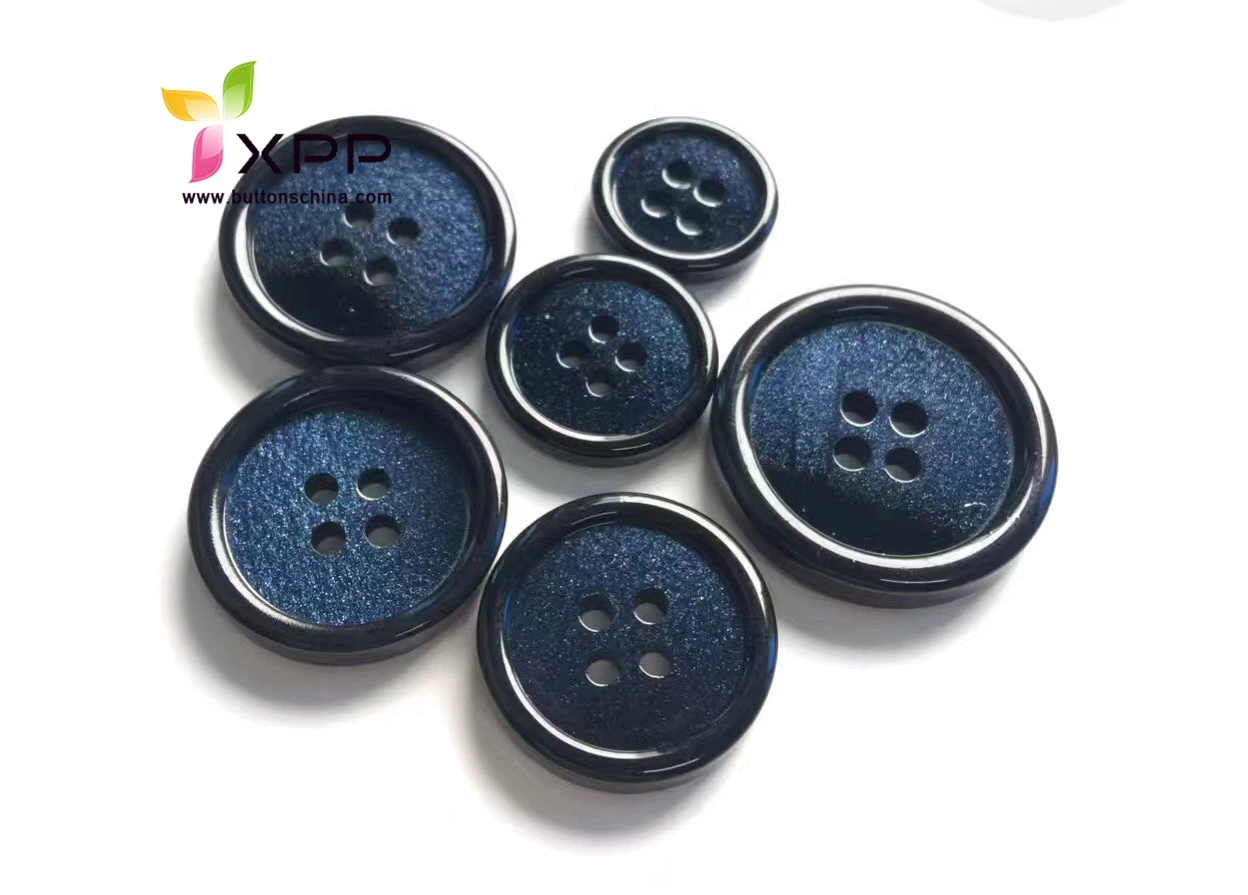 Dark Color 4 Hole Polyester Button for Coat