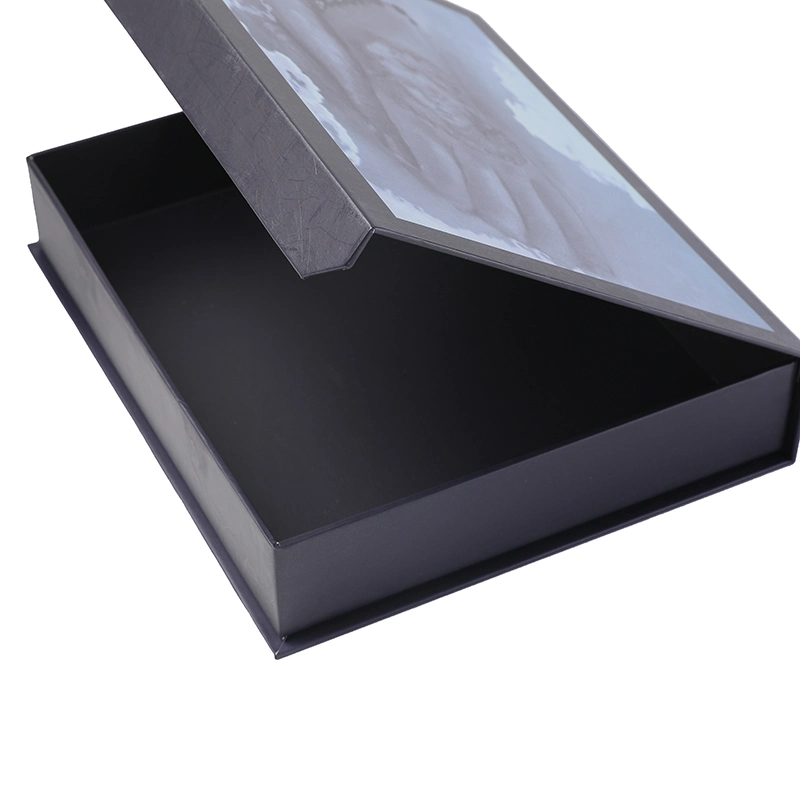 Online Custom Non-Foldable High quality/High cost performance  Paper Black Gift Box Package