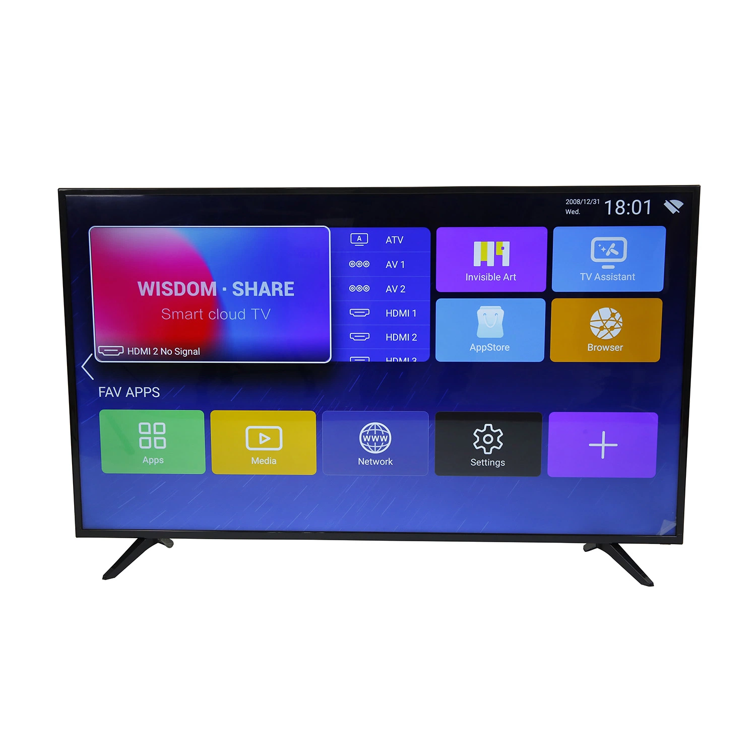 OEM 55 Inch UHD HD/2K/4K TV Home TV Frameless LCD TV Android Smart TV