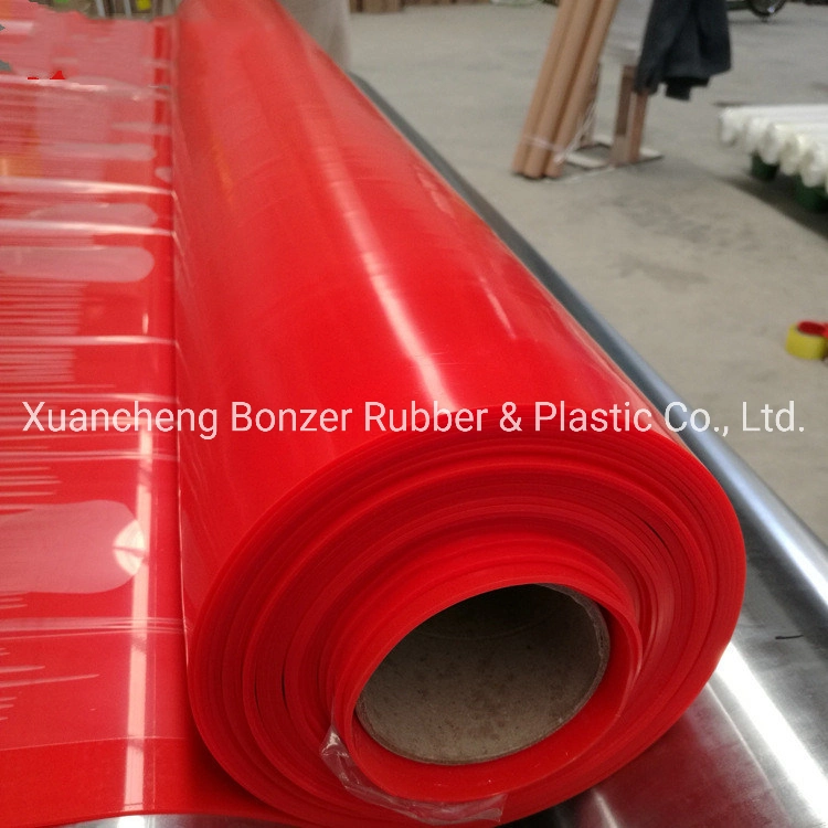 Fire Resistance Red Transparent Solid Silicone Rubber Sheet