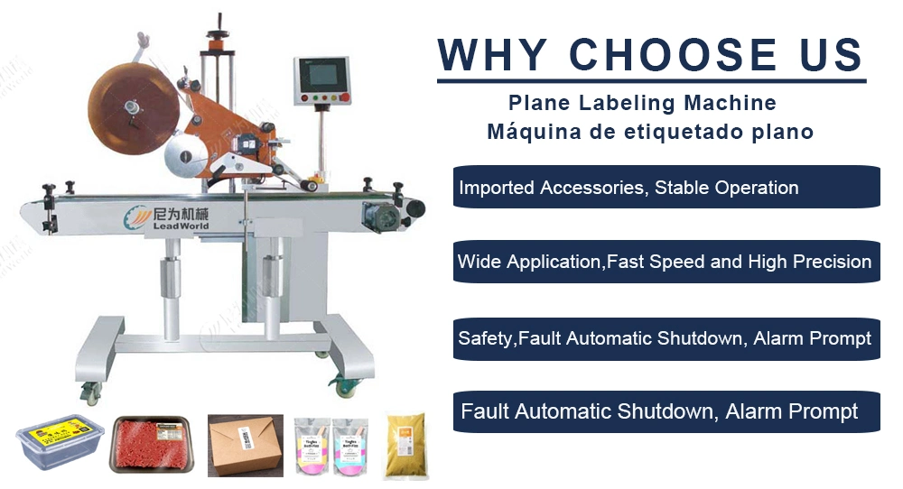 Automated Carton Box Top Plane Side Plane Sticking Labeling Machine Machine