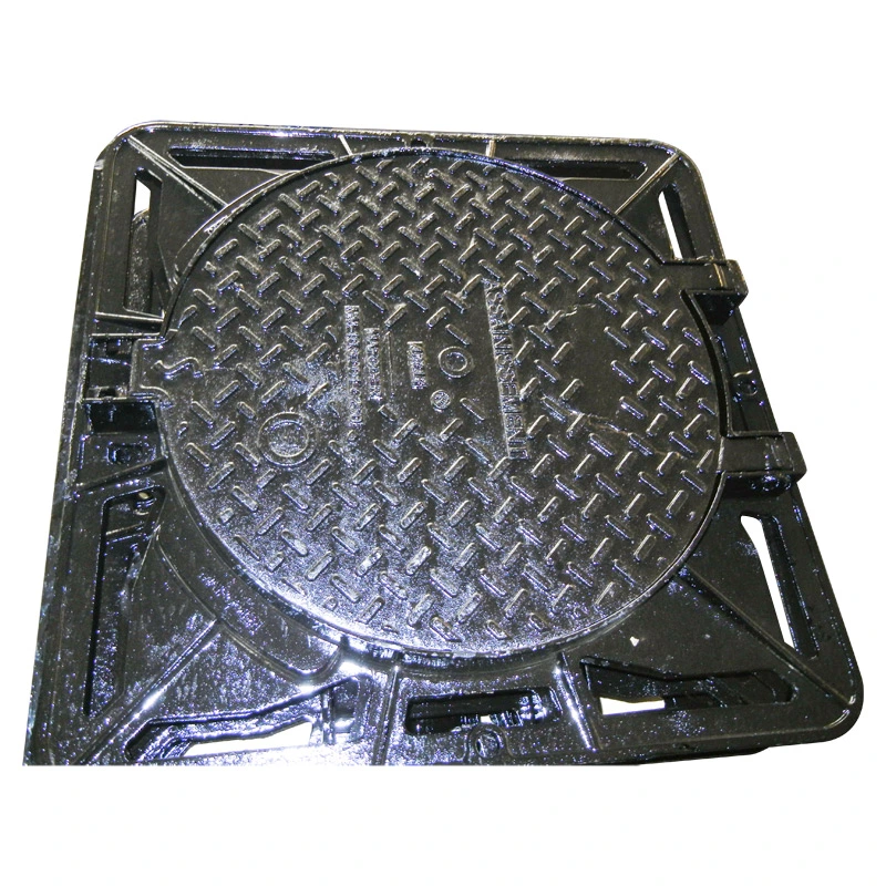Customized Heavy Duty Casting Iron En124 D400 Round and Square Shape Ductile Iron Manhole Cover