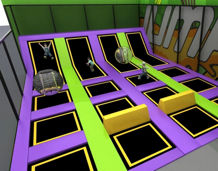 Popular espacio personalizado tema niños Interior de juegos de equipo con trampolín Parque para la Venta