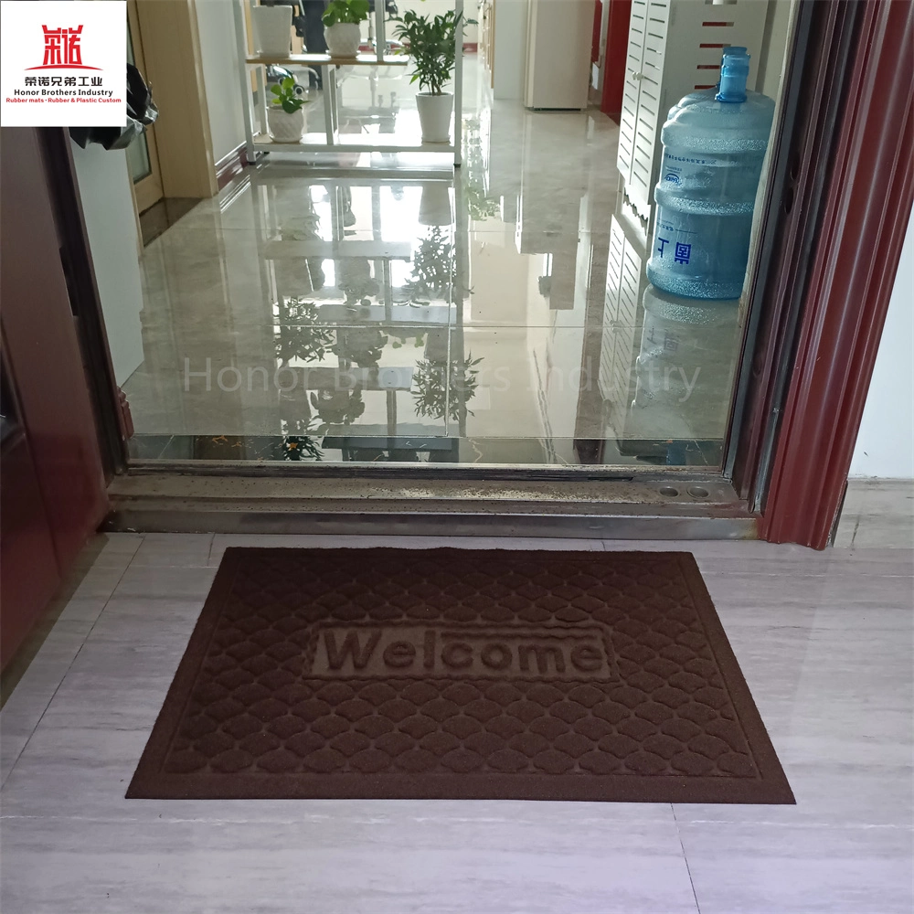 Rubber Entrance Outdoor Mats for Hotels, Shopping Malls, Pub, Tavern, Stone Brown