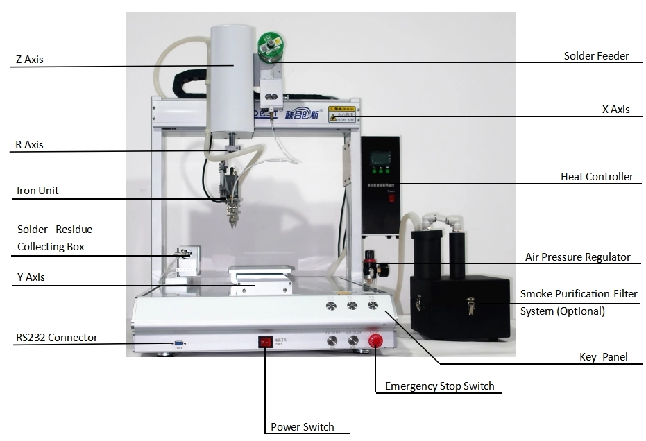 Desktop 4-Axis Robotic Selective Soldering Machine