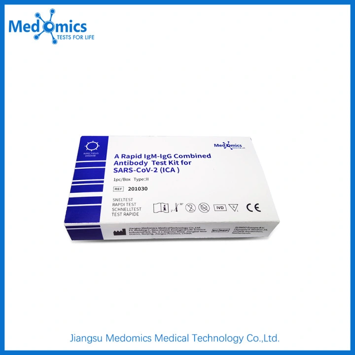 Kit de test rapide de diagnostic d'anticorps C-O-R-O-N-a nouveau certifié ce Medomics (1/kit)