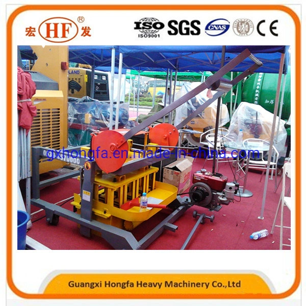 Diesel Powered Egg Laying Block Cement Brick Making Machine Movable Type for Different Hollow Blocks