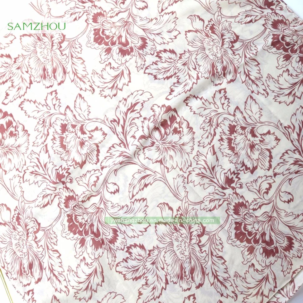 Soft châle en soie imprimée des lames de ressort Mesdames foulard sensation de coton