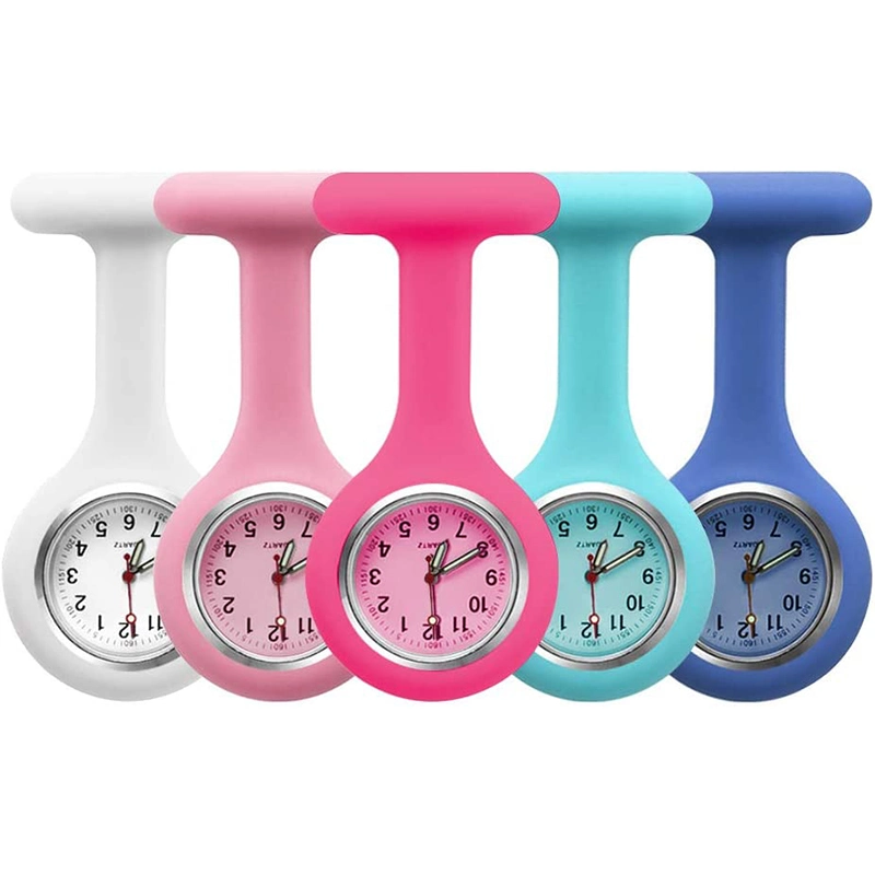 Silicone Breast Watch for Nurse Male Brooch Watches Smart Watch