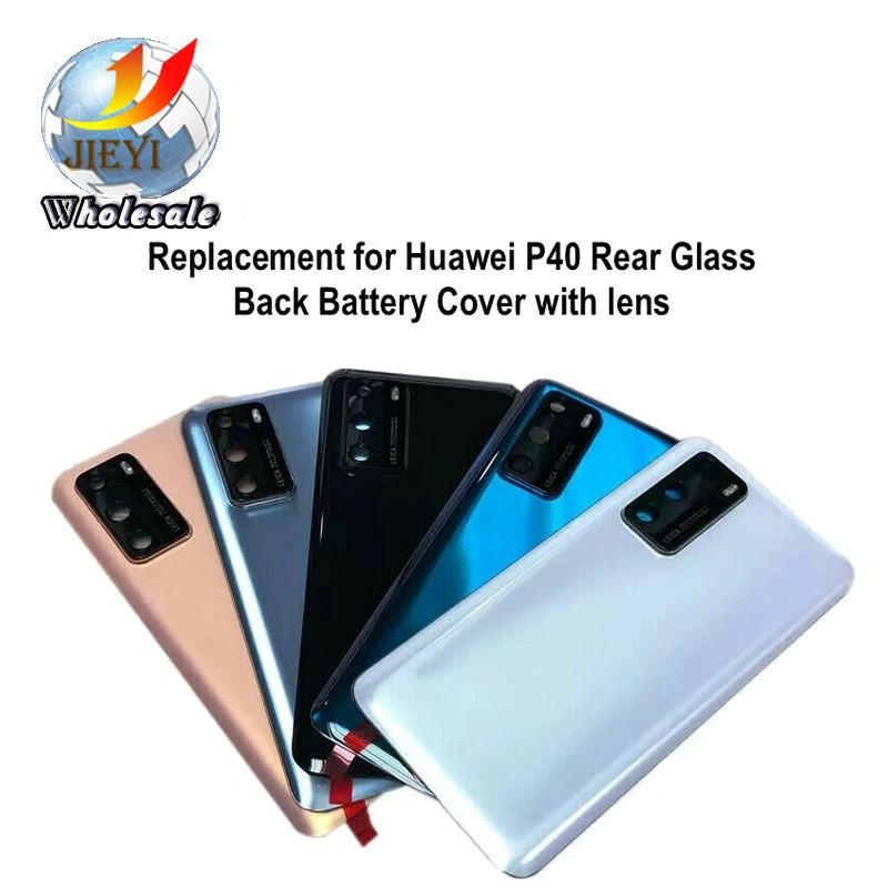 for Huawei P40 Ana-Nx9 Ana-Lx4 Rear Glass Back Battery Cover with Camera Lens