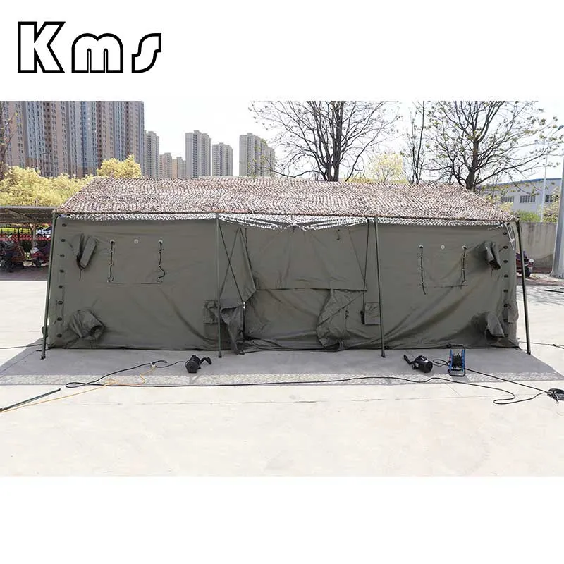 Doble Caja fuerte tela de lienzo estilo militar invierno Tent grande Campamento militar tienda