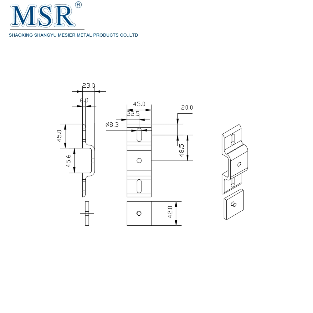 45g de doble panel de malla los retenes de perfil de aluminio