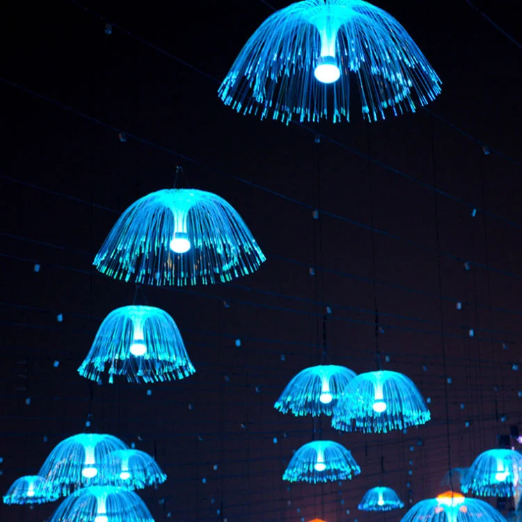 External Control Fiber Optic Christmas Decoration Lights LED RGB Jellyfish