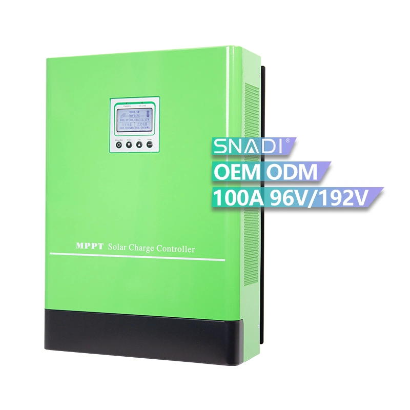 100A de control inteligente MPPT 12V/24V/48V Adaptive Controlador de carga solar