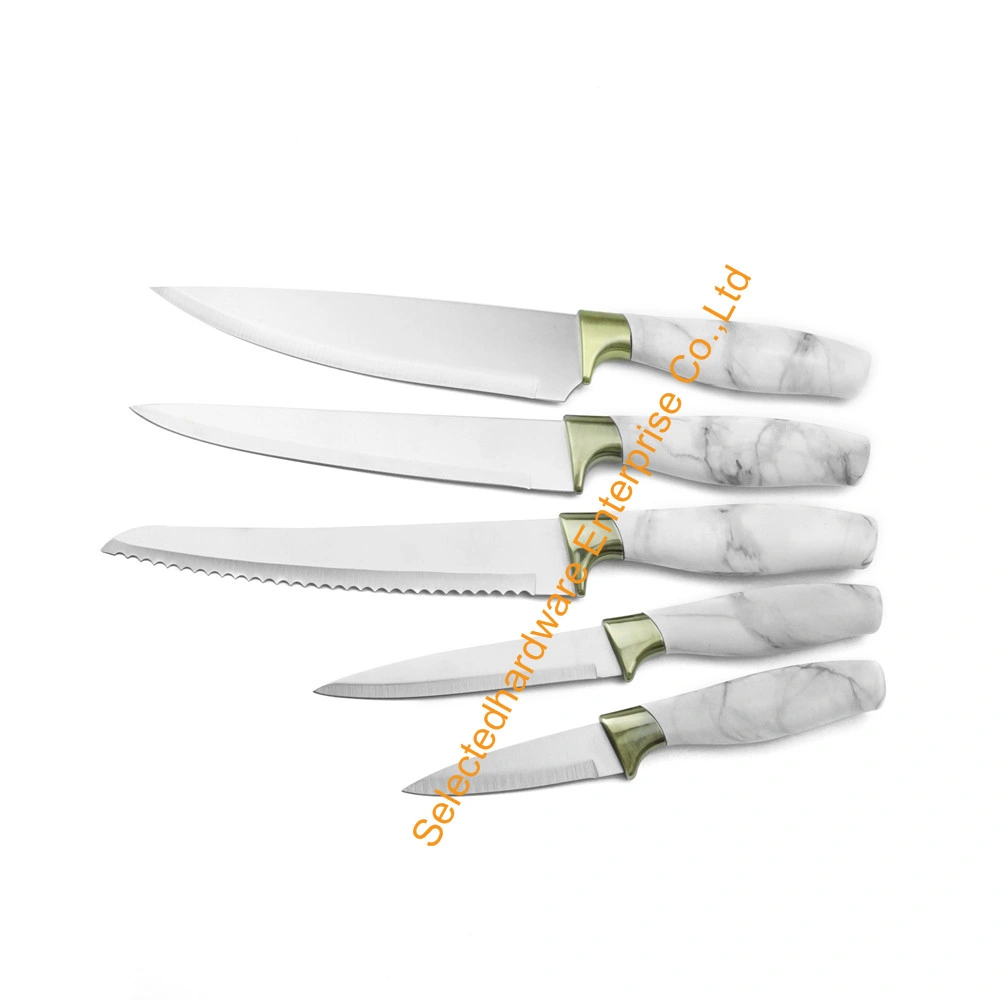 5PCS Cooking Knife Set with Stainless Steel Knife Holder