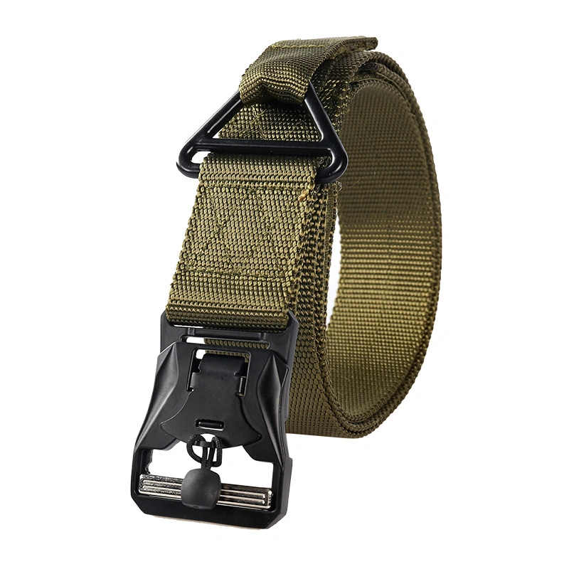 3.8cm Style Tactical Custom Men Style Web Outdoor Woven Fabric Nylon Belt with Plastic Buckle Laser Logo