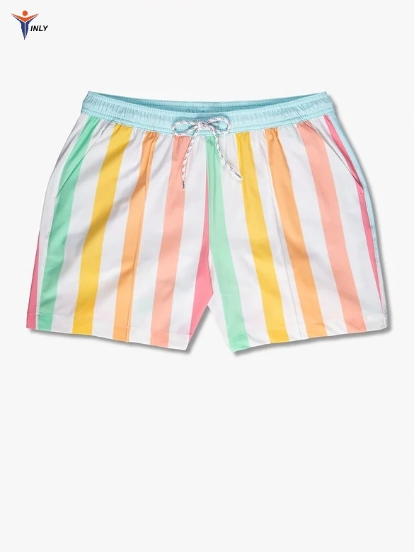 OEM Custom Sublimation Print Swim Short Own Design Swim Trunks Polyester Men Swimwear Breathable Beach Shorts