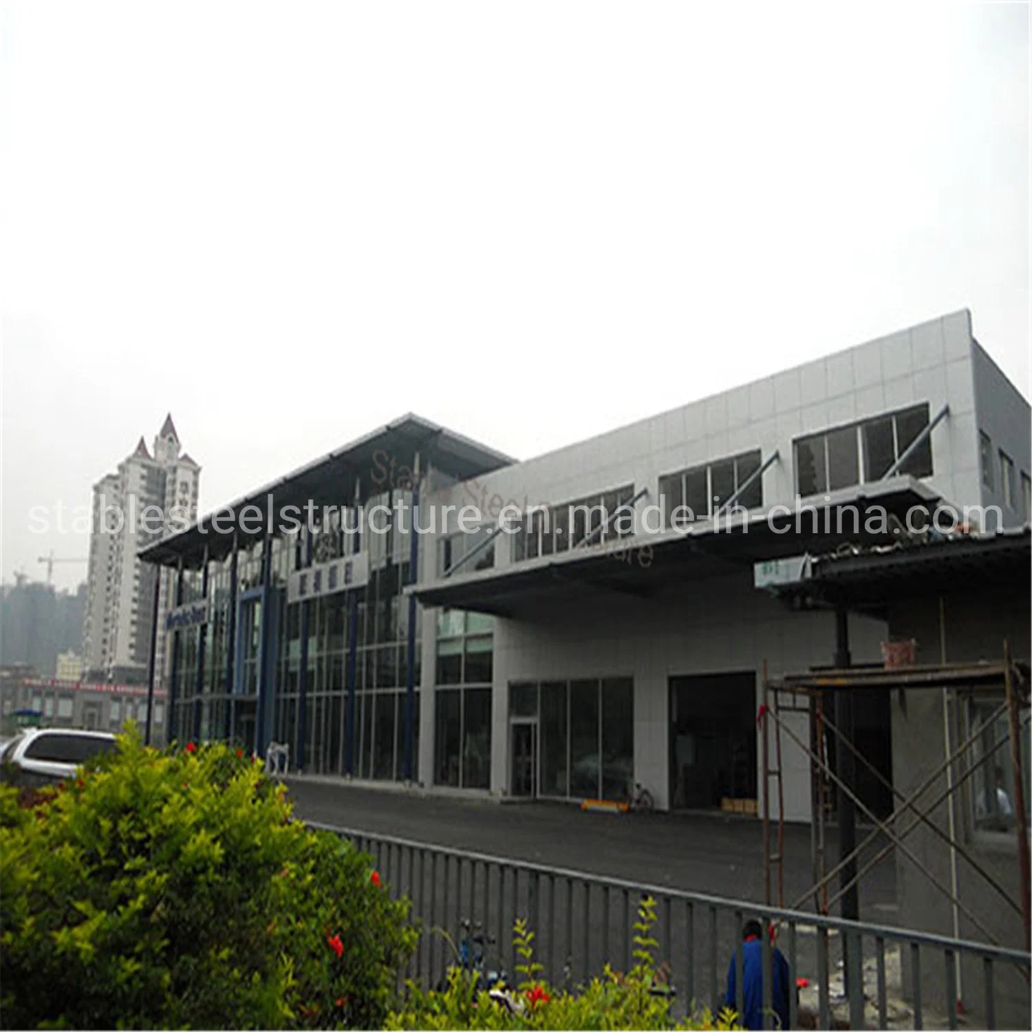 Prefabricated Steel Structure Construction Building Prefab Hangar Hall Metal Warehouse