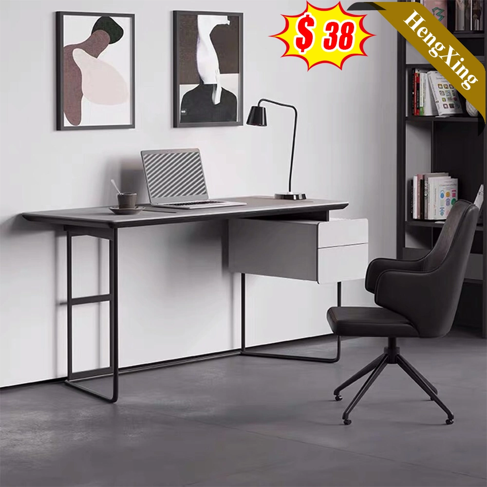 Modern Table Study Desk Metal Frame Wood Writing Desk Standing Table Home Office Furniture
