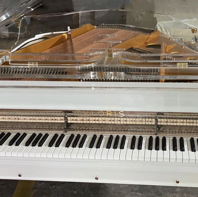 Crystal Baby Grand Piano HG152A con la banqueta del Piano transparente