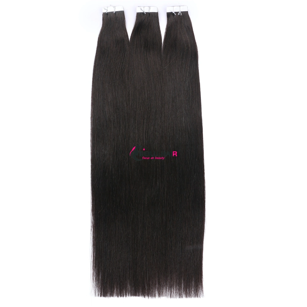 Double Drawn Russian Human Hair Tape Hair Extension Natural Remy Cuticle Tape in Hair Extension