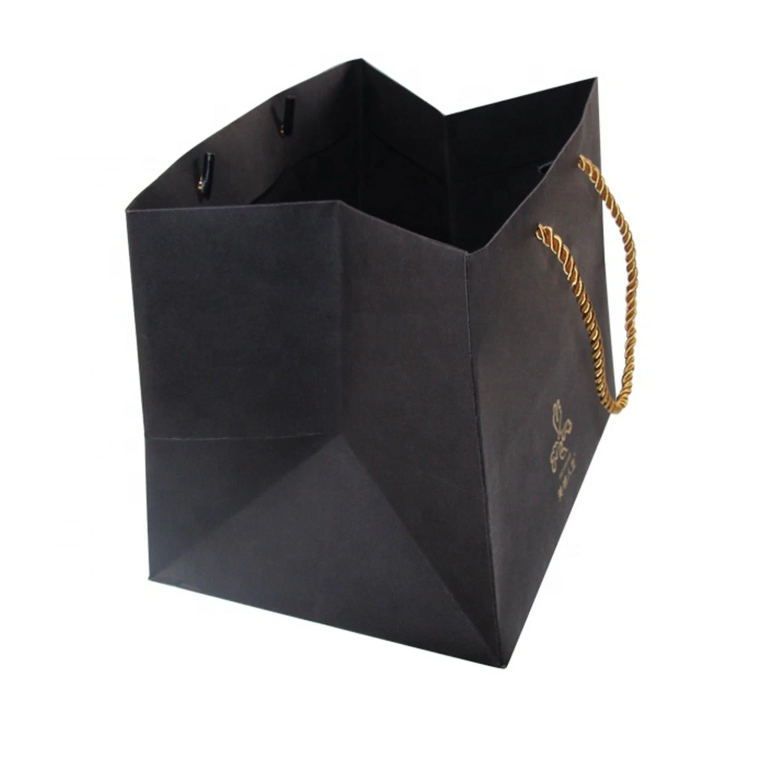 High-End Special Hot Stamp Custom Logo Paper Gift Bag, Takeaway Bag with Cotton Rope Handle