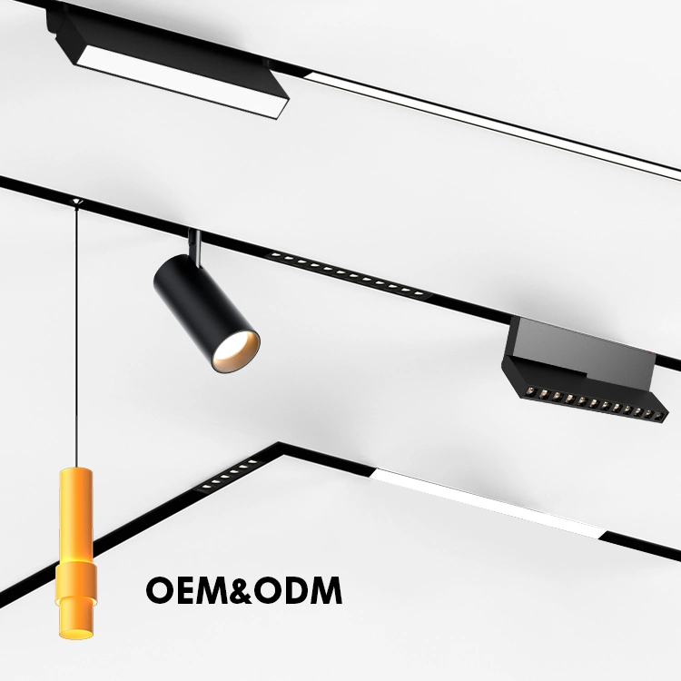 Embedded Commercial Linear Light Magnetic Attraction LED Track Light Without Main Light