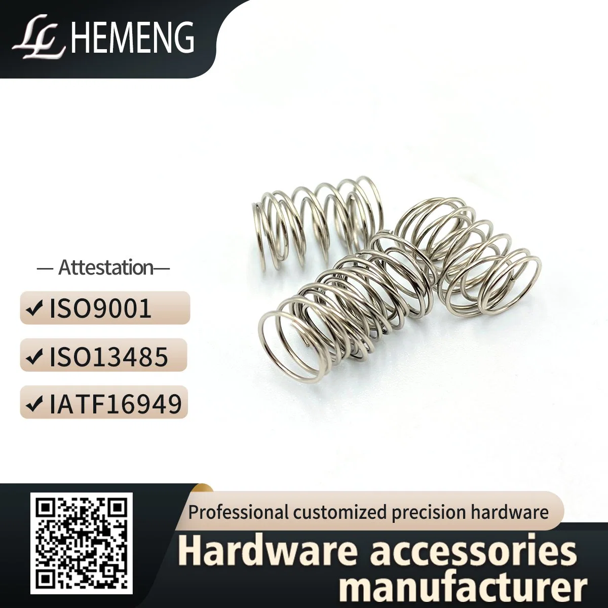 Factory Direct Customized Pressure Coil Metal Stainless Steel Compression Springs (ISO9001/IATF16949)