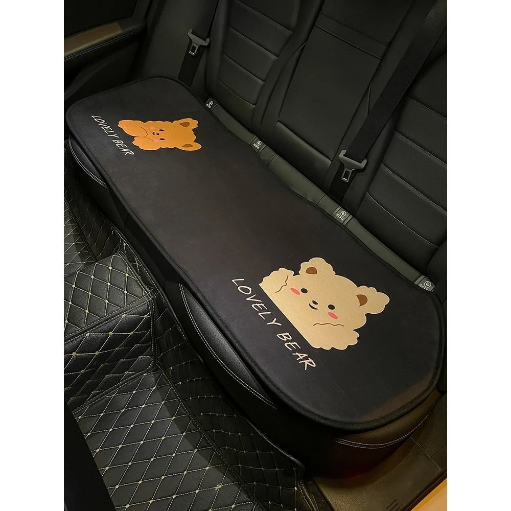 Auto Mesh Fabric Car Mat Cartoon Car Seat Cushion Cute Bear Plush Car Seat Cover Cushion Winter Warm Car Supplies Car Accessories Wyz20370