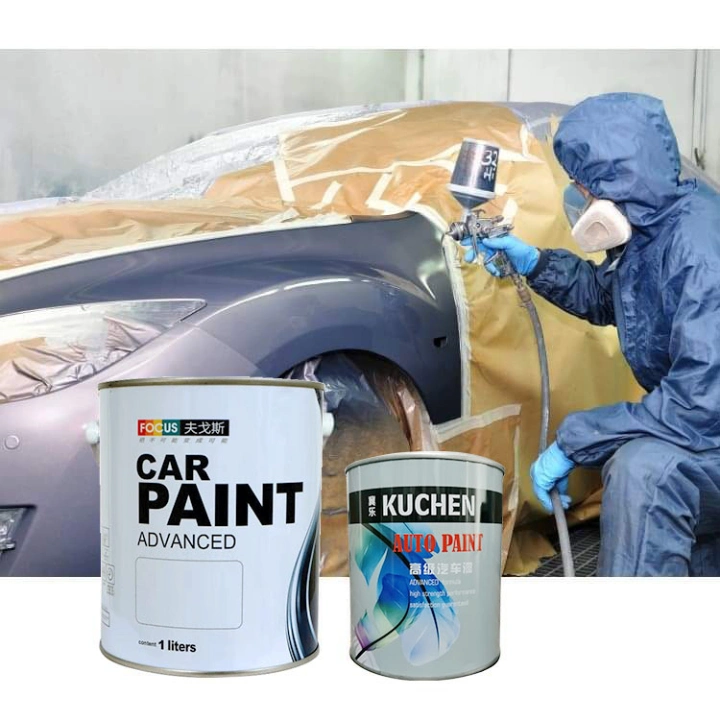 Comercio al por mayor sensación metálica fuerte Spray acrílico la pintura de automóviles pintura de auto Flash de alta HS fina plata brillante de 1K M204