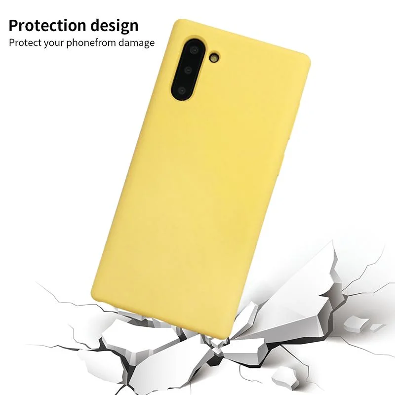 Accesorios de telefonía de Caso Caso genuino de buena calidad suave silicona líquida Material original silicona líquida Celular cubiertas para Samsung Nota 10 Plus