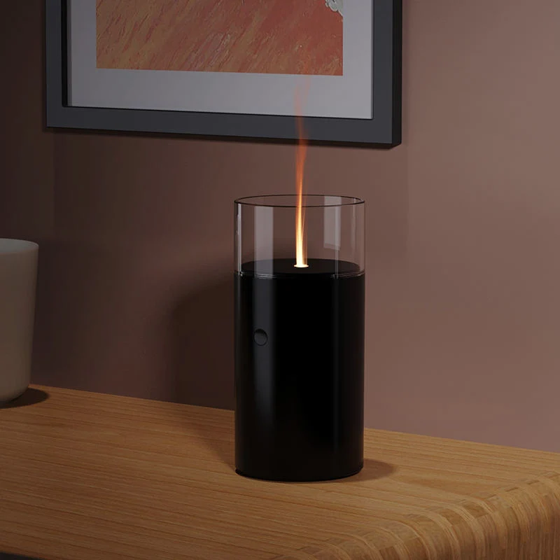 Home Uchman Aroma USB ultrasónico Diffuser con simulación Luz nocturna de vela Humidificador de aire