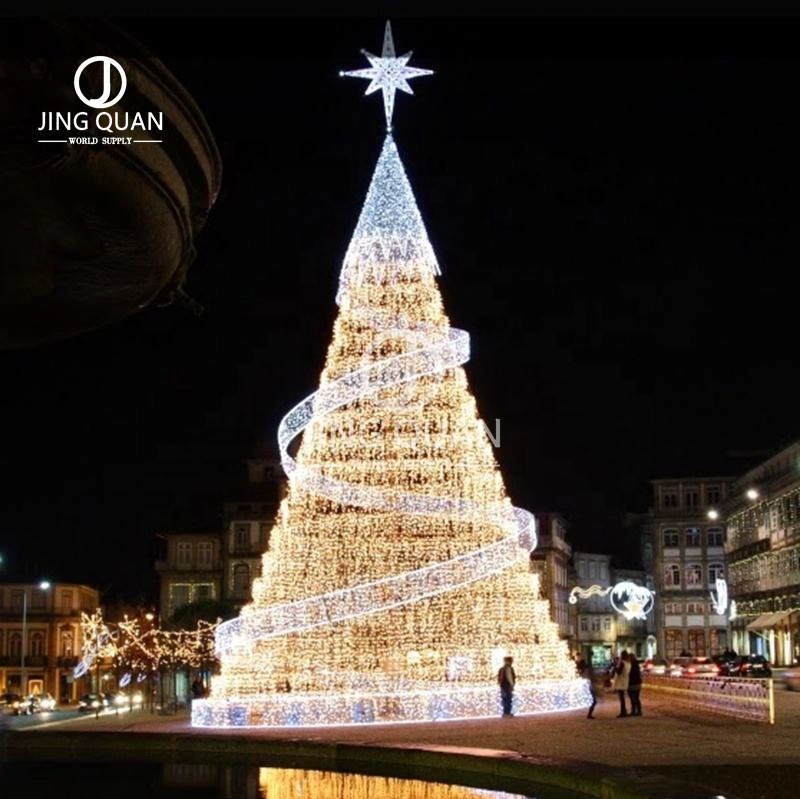 Piscina gigante Árvore de Natal decorações LED personalizados Corda Espiral Motif artificial das luzes de paisagens de Rua