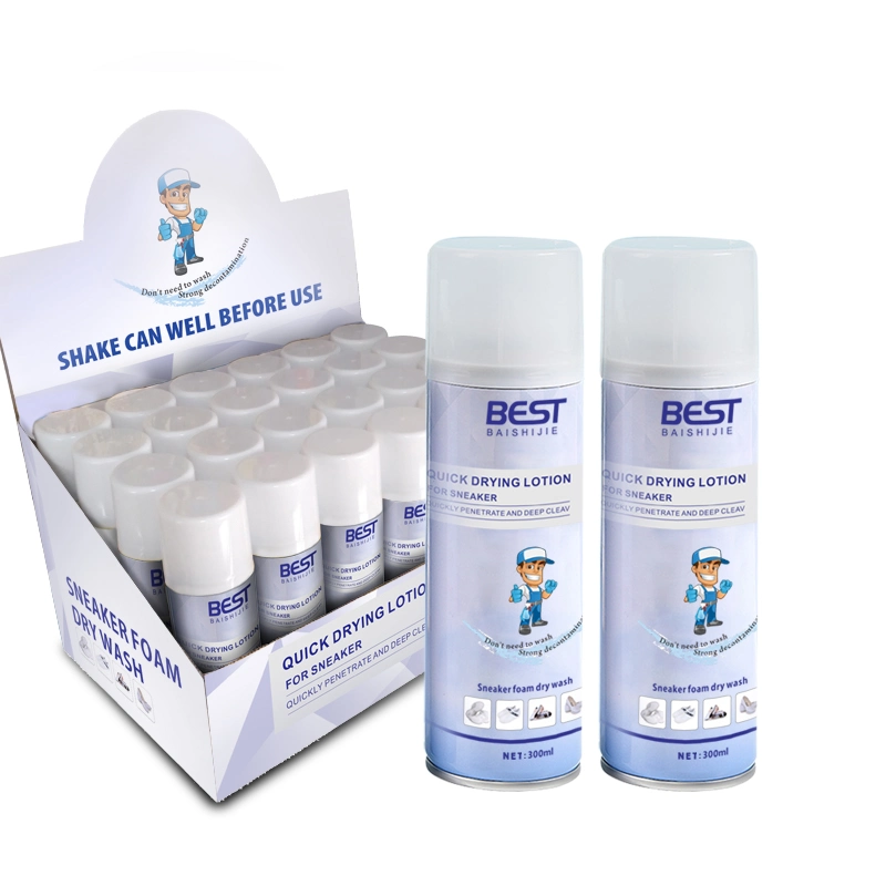 Ingrédient naturel nettoyant instantanée Sneaker produit de nettoyage de mousse