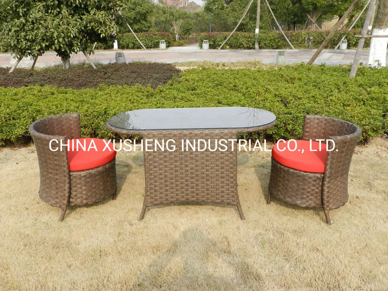 Patio Outdoor Coffee Chair Garden Table Rattan Aluminum Wicker Clubr Chair Furniture Set