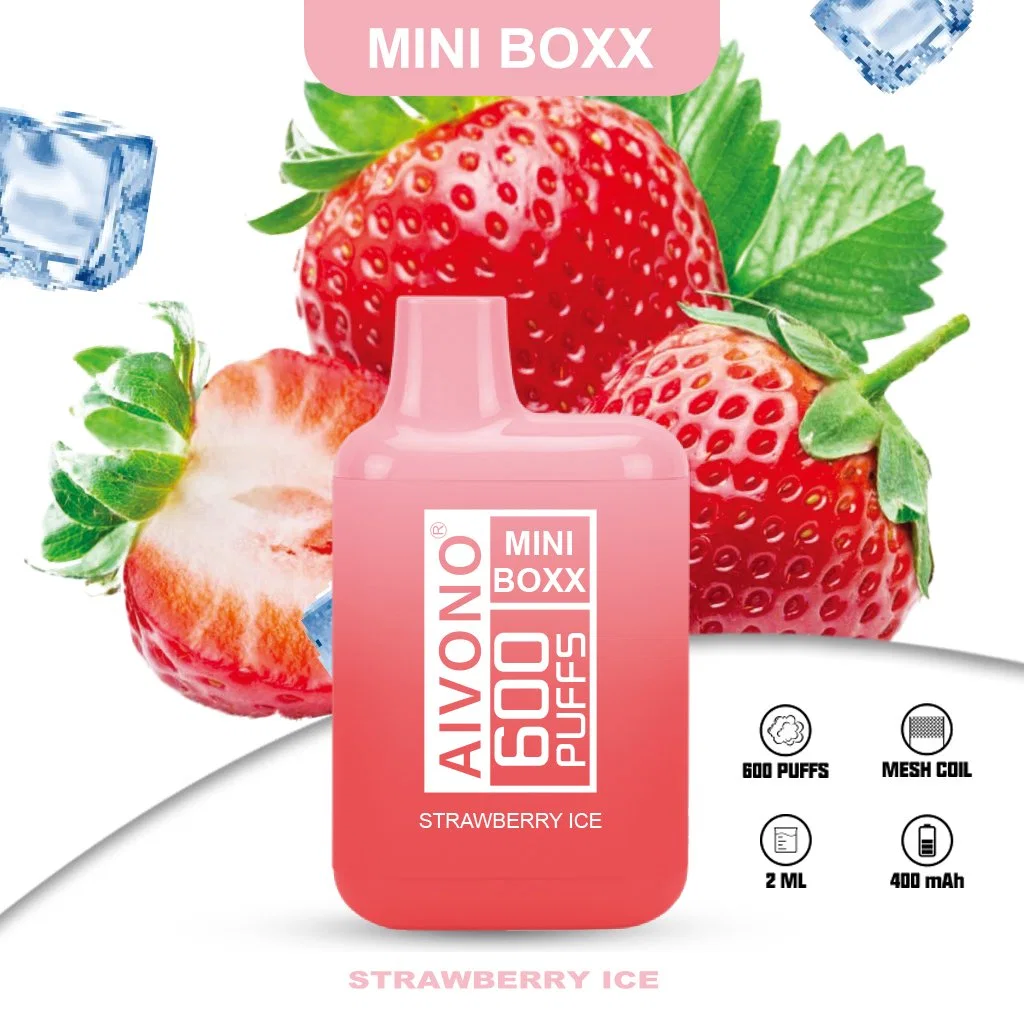 Fábrica de Shenzhen Aivono Mini Boxx imputables Pod 600 Puff frutas sabor auténtico e-cigarrillo