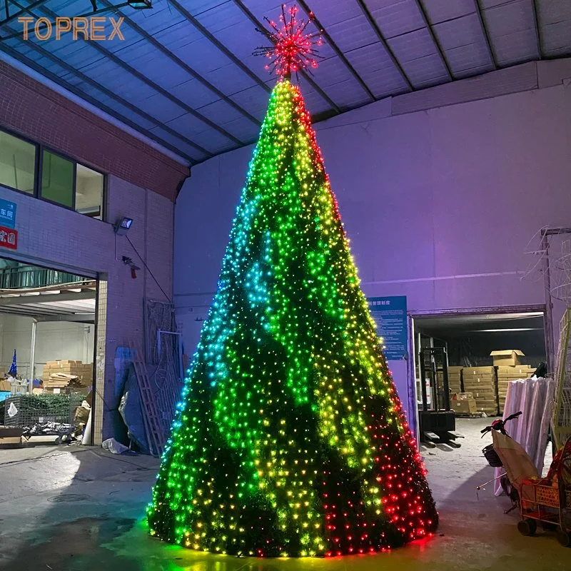 Smart Shopping centre des lumières de Noël DMX Feux d'arbre de Noël artificiels en PVC